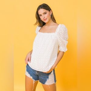 Flying Tomato Eyelet Blouse